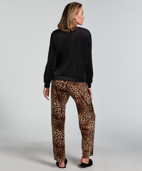 Conjunto de pijama con bolso, Beige