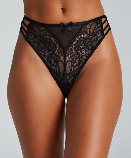 Lote de 3 tangas, Negro