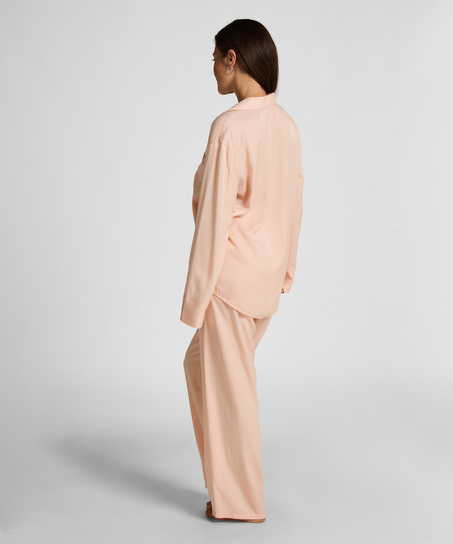 Chaqueta de manga larga y sat&eacute;n Ayla, Rosa