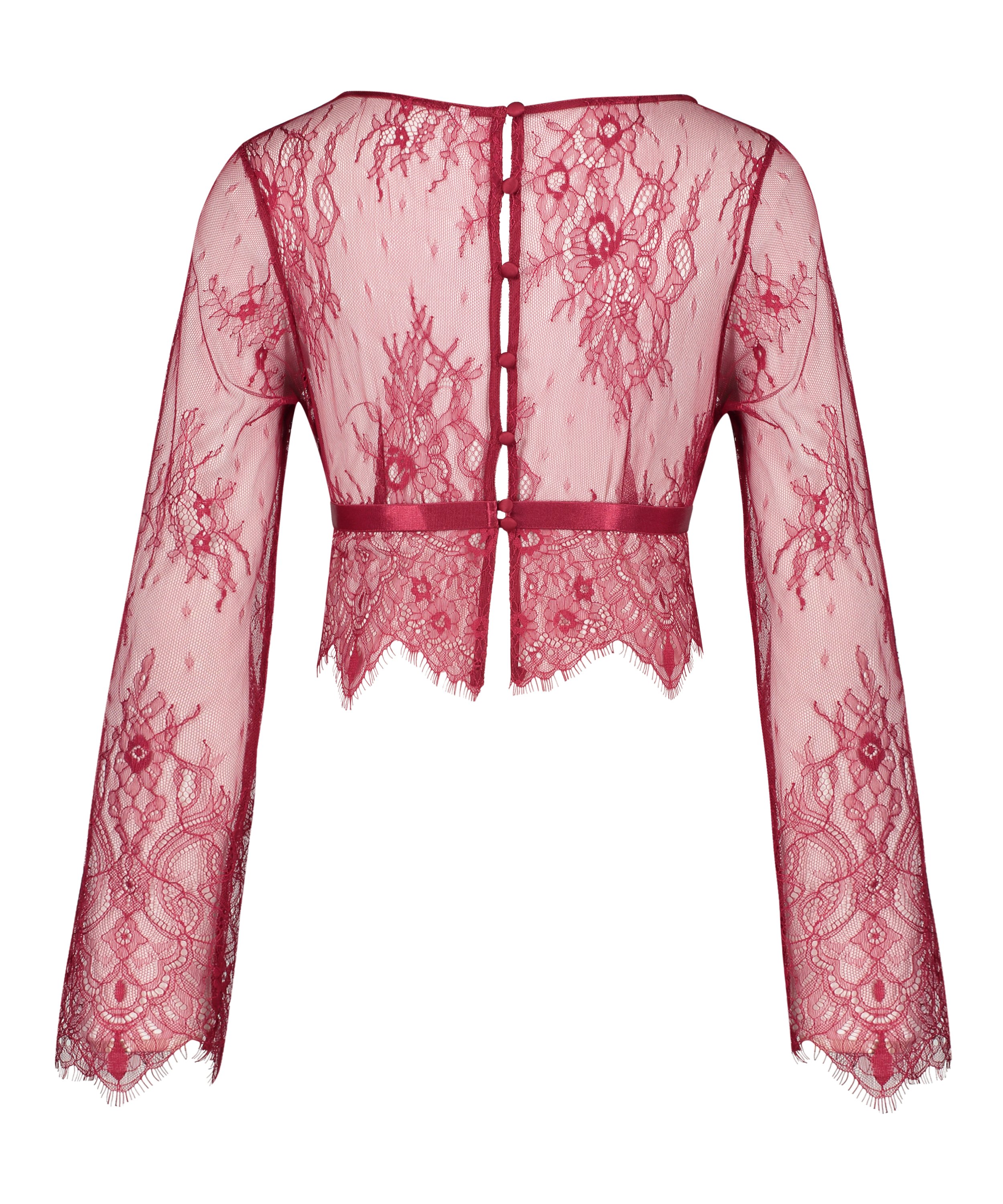 Top de encaje, Rojo, main