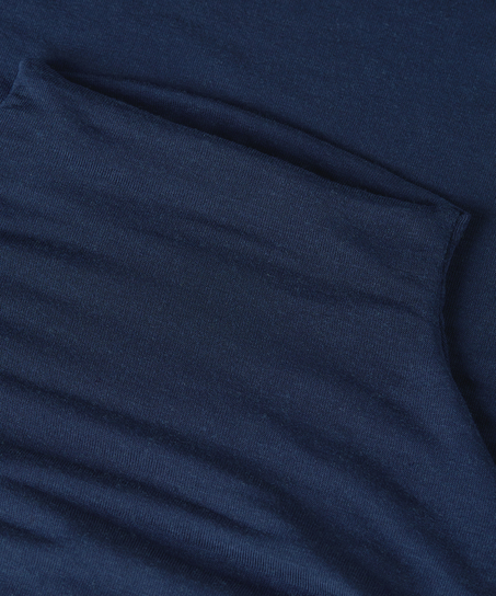 Camiseta de cachemir con cuello alto super suave, Azul