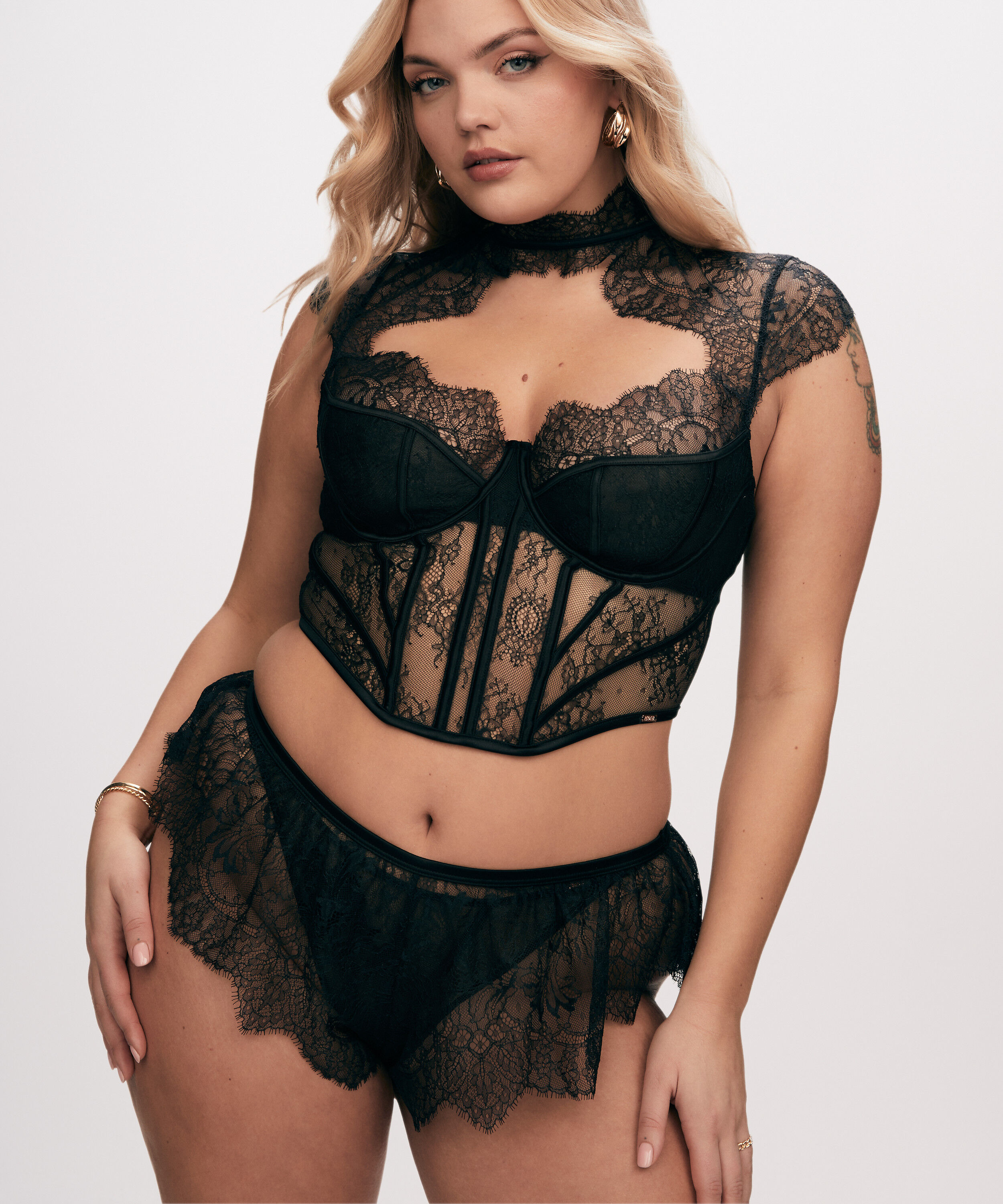 Top Lace Camille, Negro Top Lace Camille, Negro