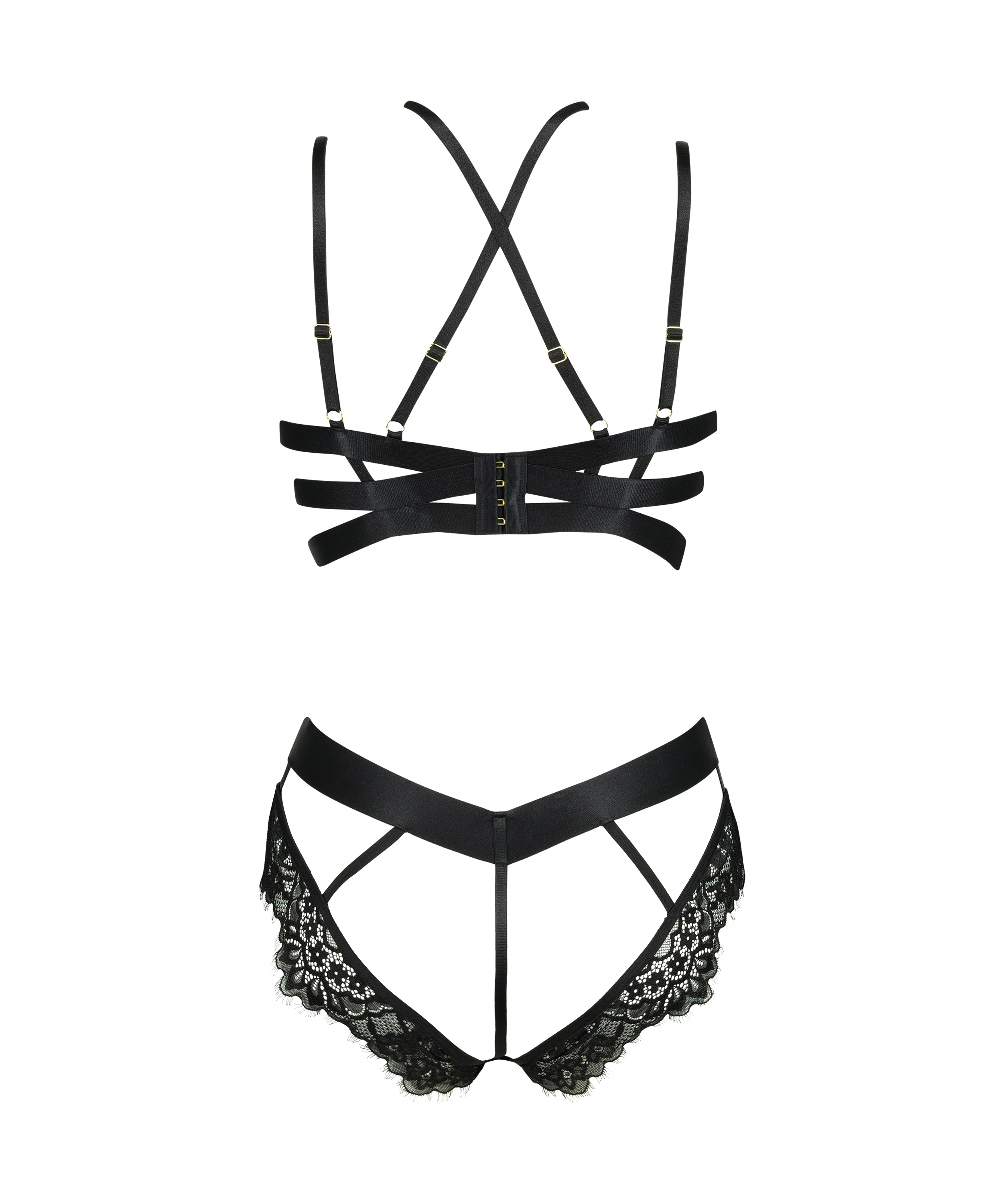 Private Bodi con entrepierna abierta Flora, Negro, main