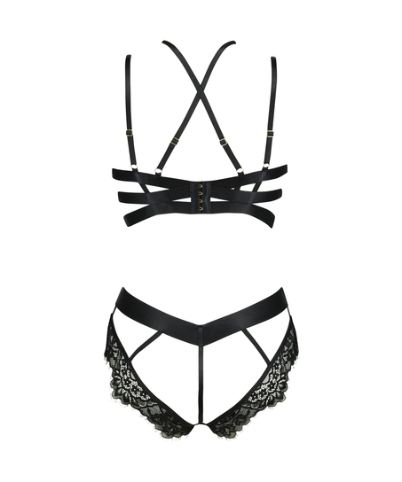 Private Bodi con entrepierna abierta Flora, Negro