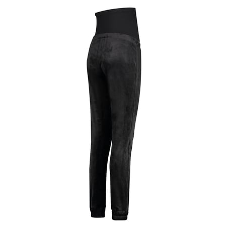 Pantalón premamá para correr de terciopelo Shimmer, Negro