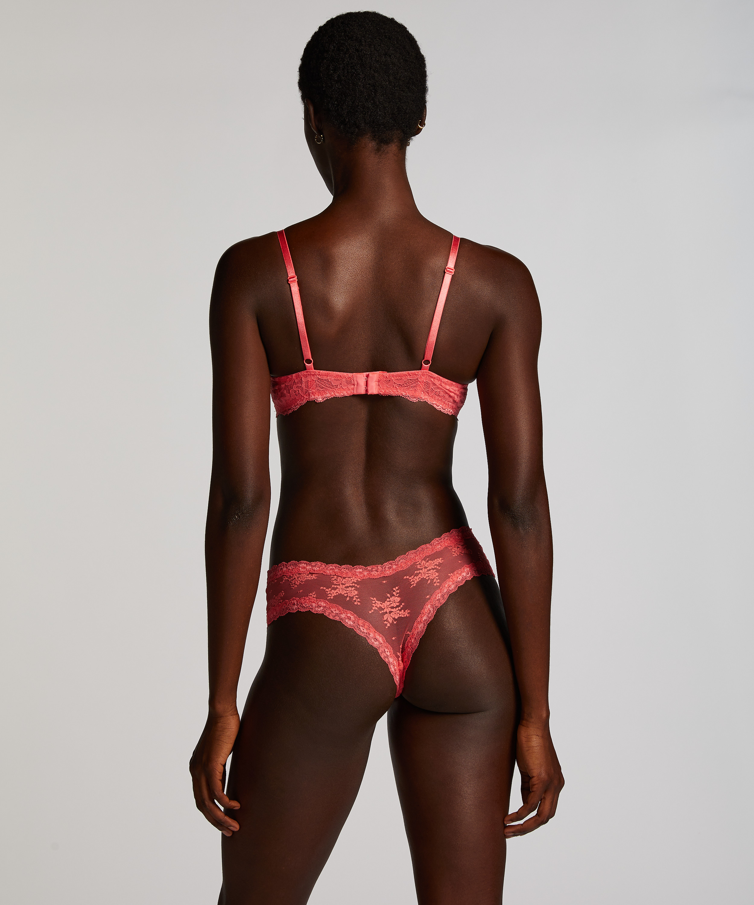 Brasileña en forma de V burn-out mesh, Rosa, main