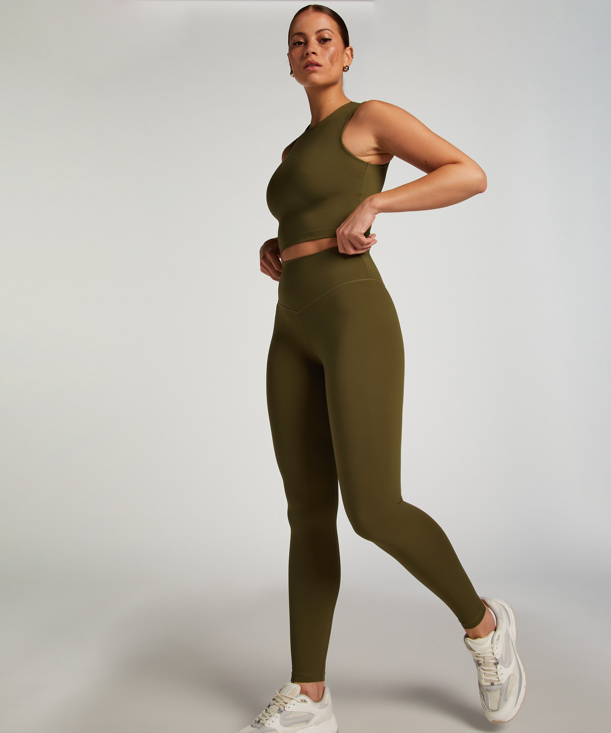 HKMX Leggings de talle alto, Verde