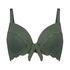 Top de bikini con aros preformado Scallop Glam, Verde
