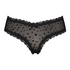 Brasileña en forma de V burn-out mesh, Negro