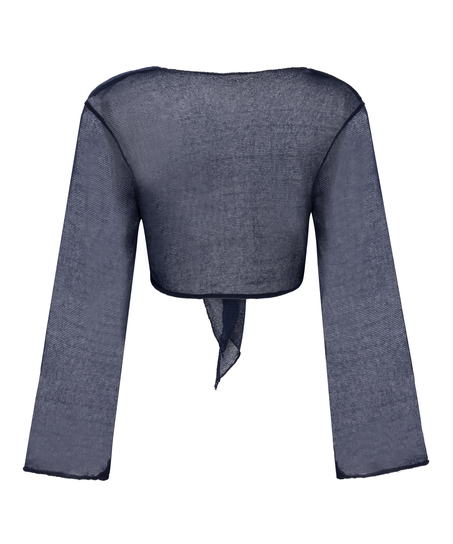 Top de playa de punto, Azul