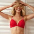 Sujetador push-up de aros preformado Teddy, Rojo