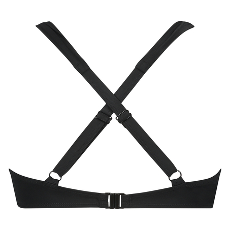 Top de bikini con aros preformado Sunset Dreams Copa E +, Negro