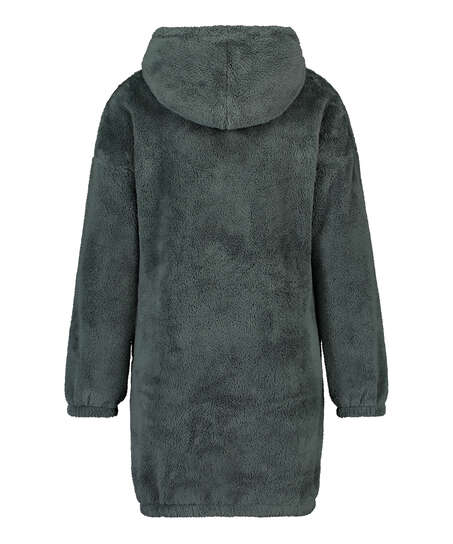 Vestido de polar acurrucado, Verde