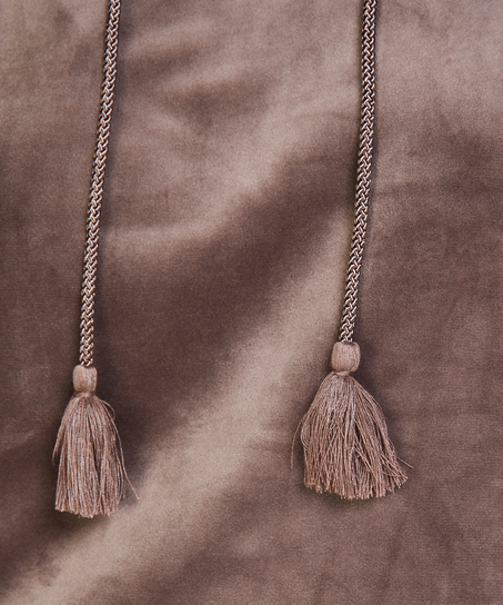 Sudadera con capucha de terciopelo, Marrón