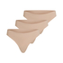 Lote de 3 tangas invisibles, Beige
