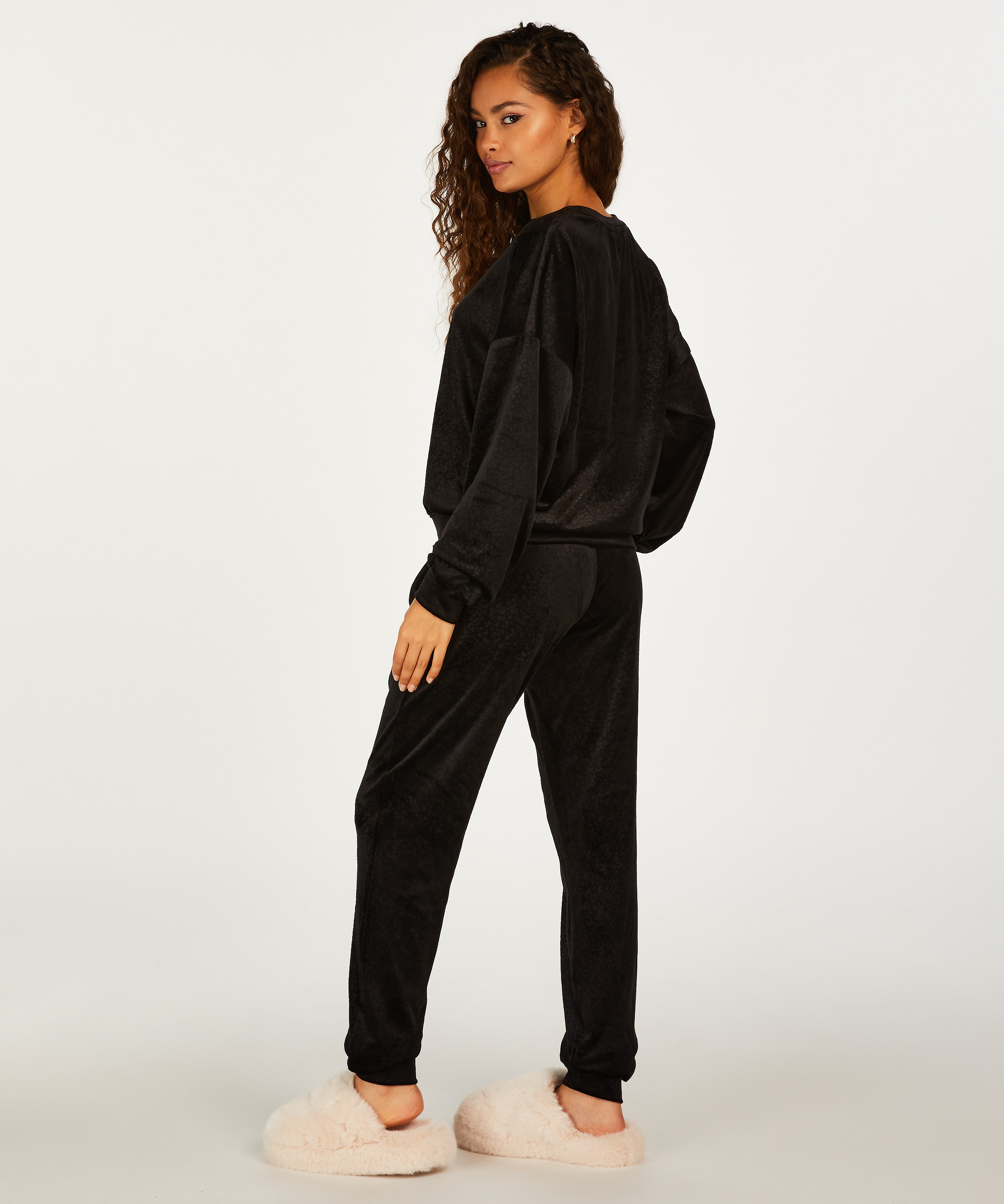 Pantalones de deporte Velours, Negro, main