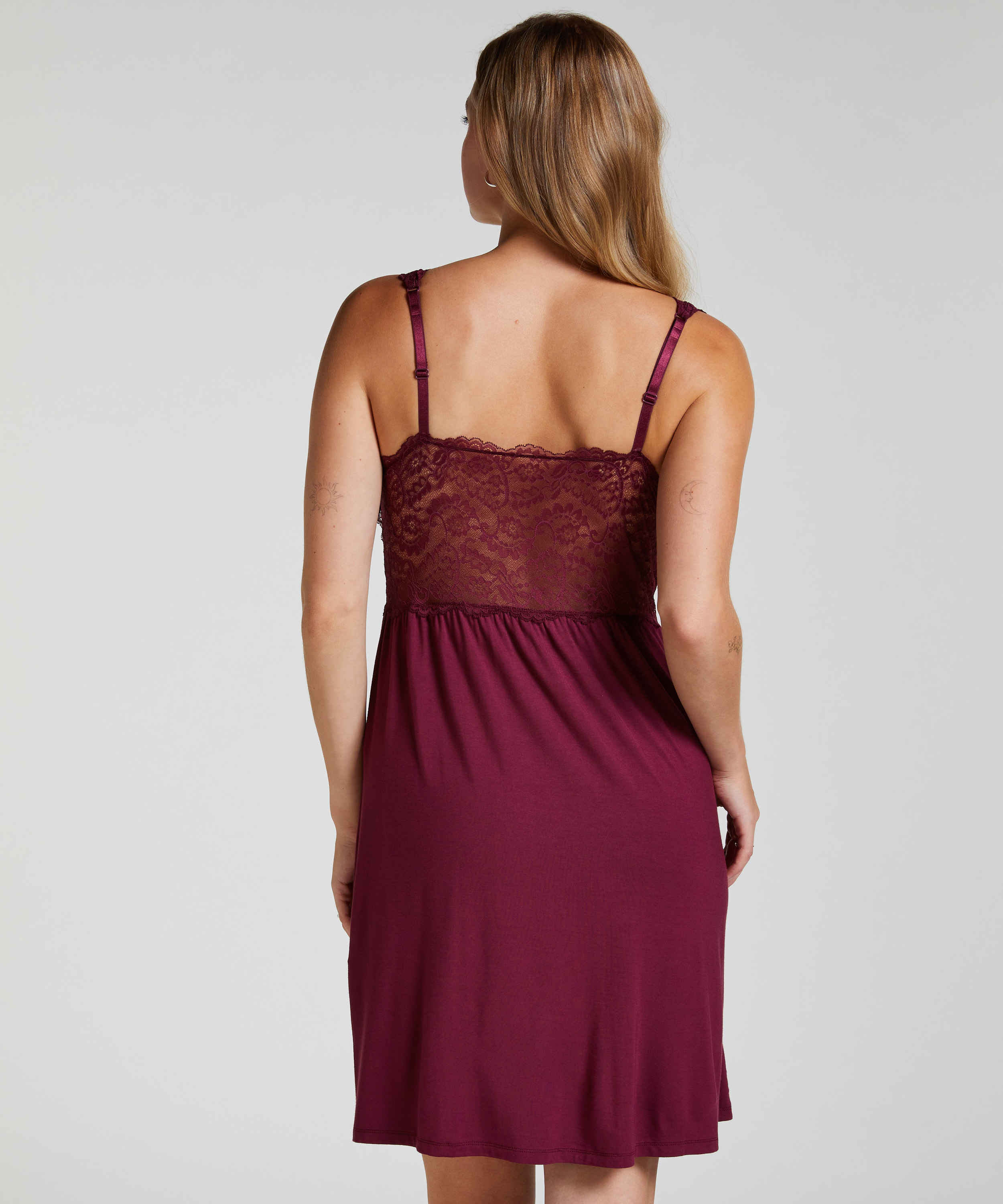 Vestido lencero Nora Lace, Morado, main