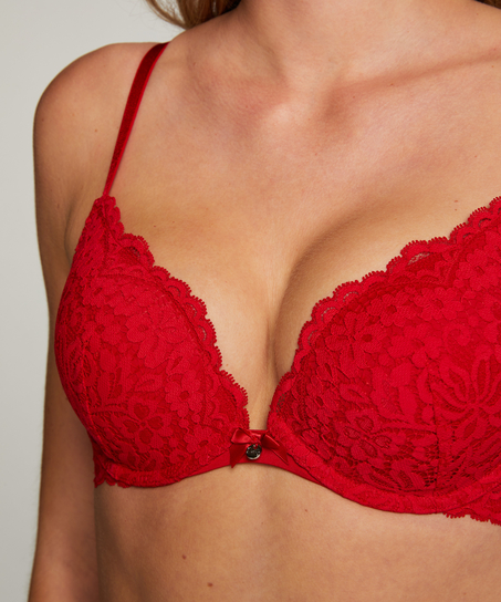 Sujetador push-up de aros preformado Rose, Rojo