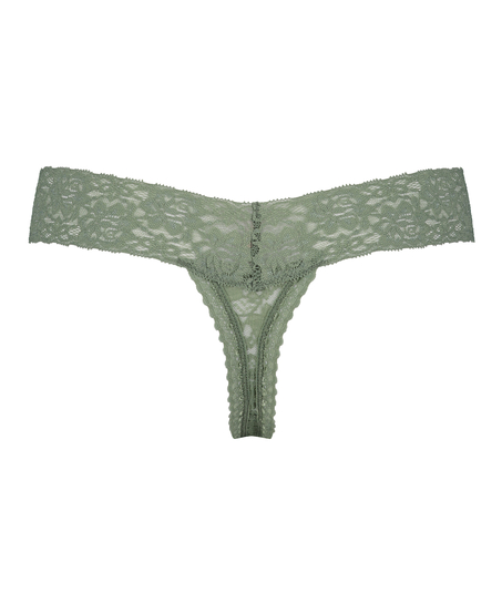 Tanga de corte ultra bajo en forma de V, Verde