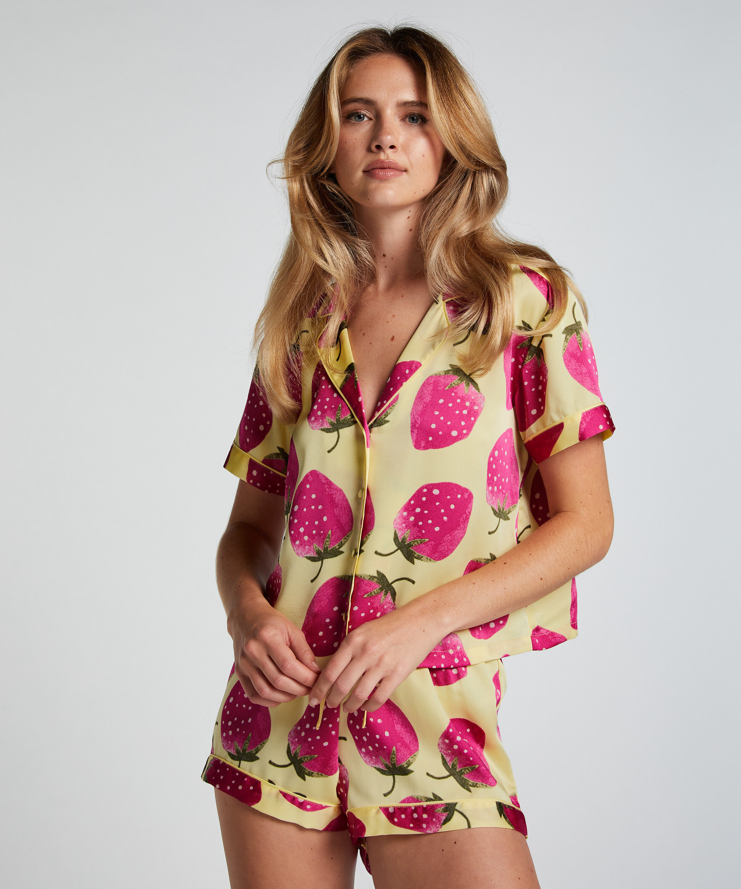 Pantalón de pijama Satin, Amarillo