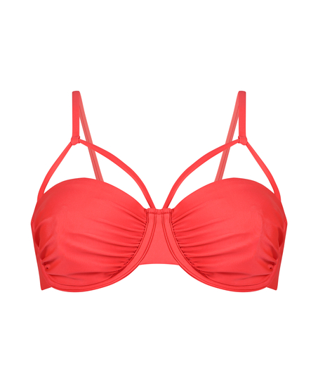 Top de bikini sin aros ni relleno Cairo, Rojo