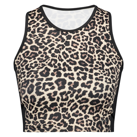 Camiseta sin mangas deportiva HKMX Leopardo, Gris
