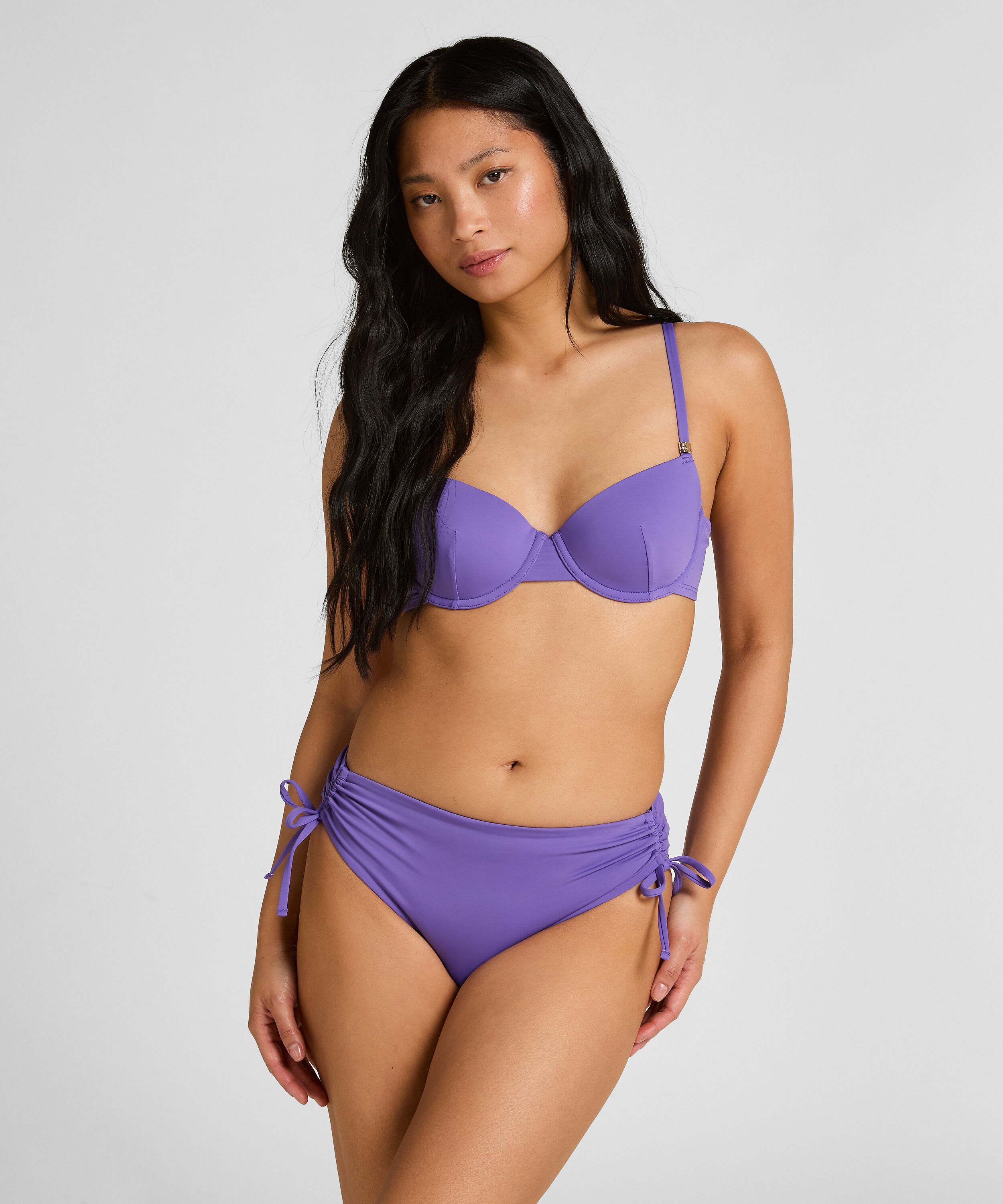 Midi Bikini Bottom Luxe, Morado