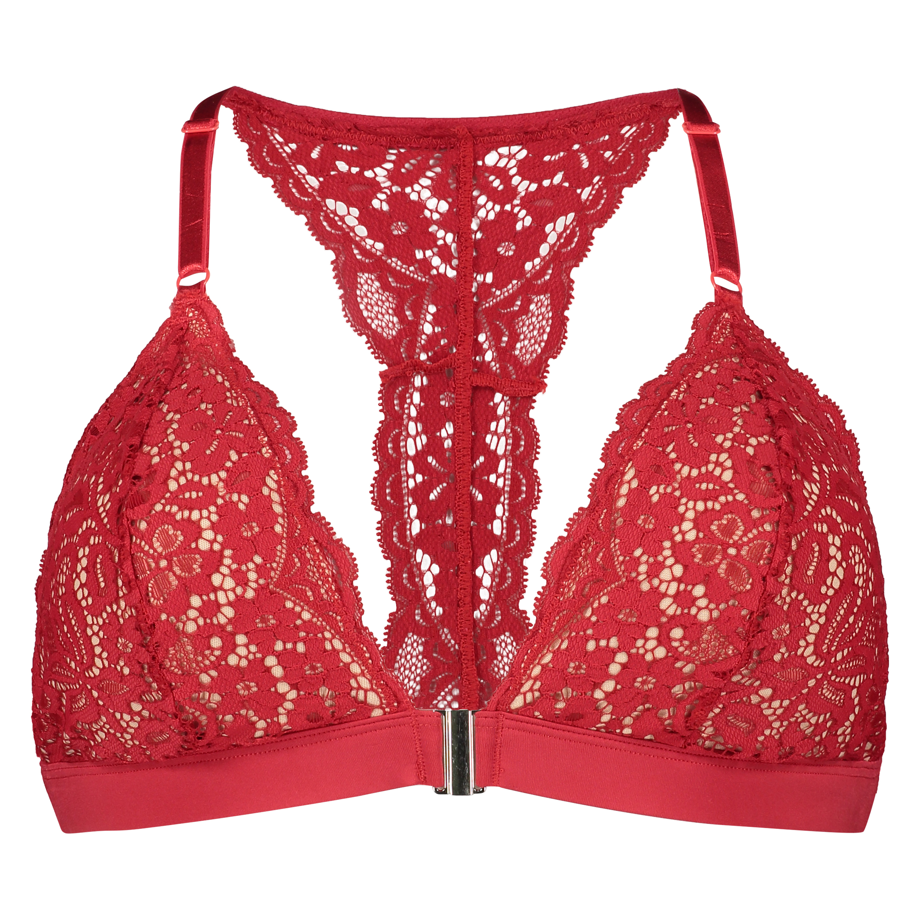 Bralette triangular preformado Rose, Rojo, main