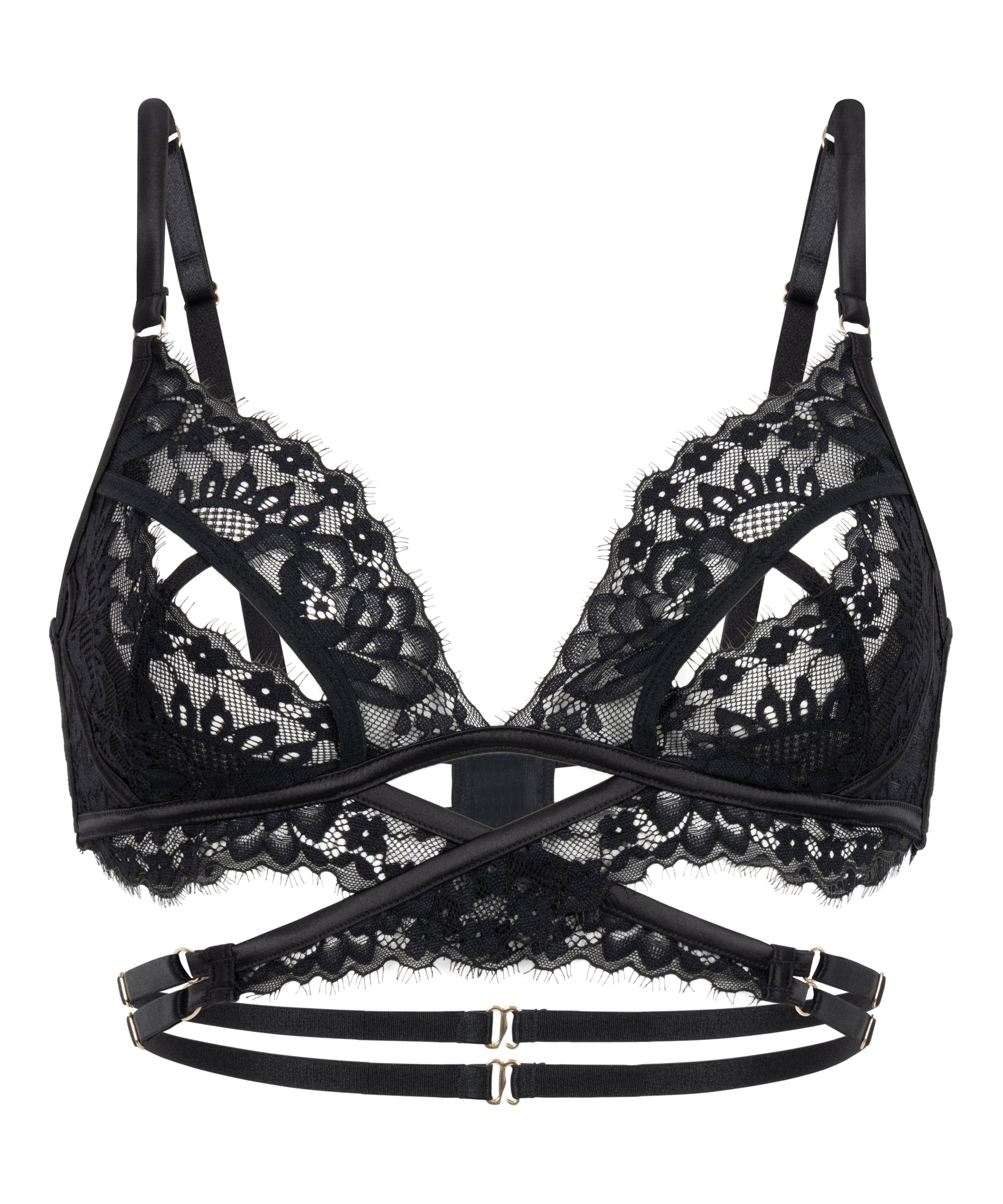 Bralette abierto Anna, Negro, main