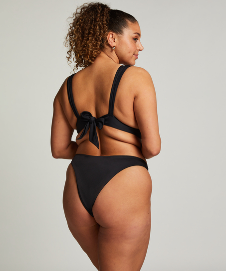 Braguita de Bikini de Corte Alto Luxe, Negro