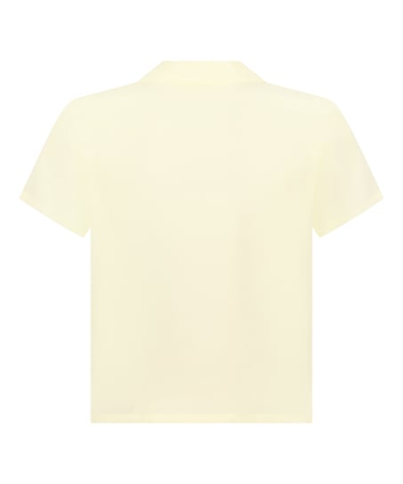 Chaqueta de manga corta de satén, Amarillo