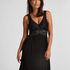 Vestido lencero Nora Lace, Negro
