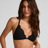 Bralette triangular Whitney, Negro