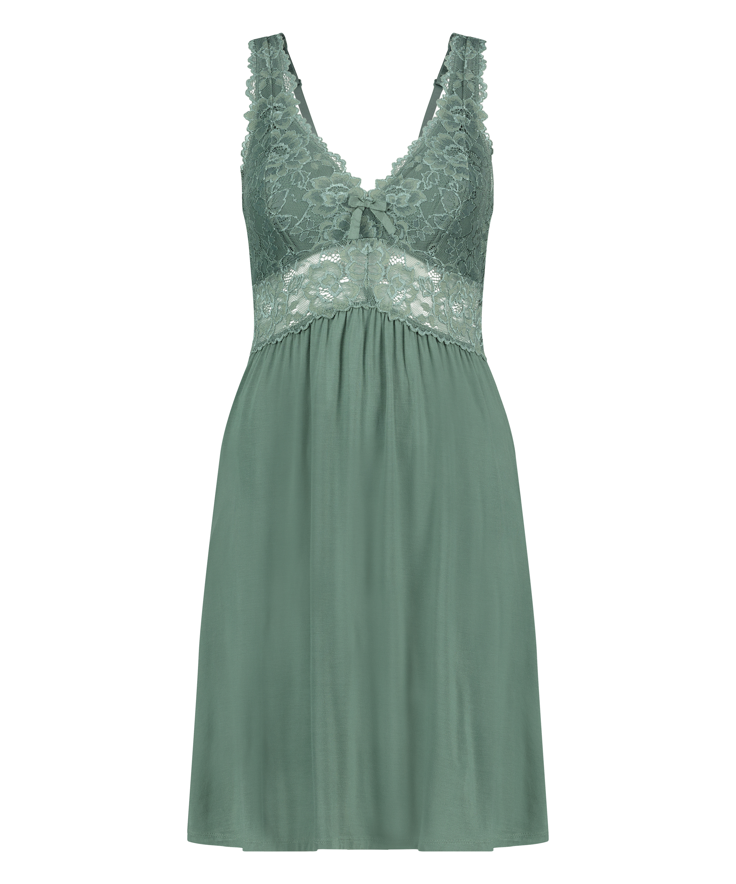 Vestido lencero Nora Lace, Verde, main