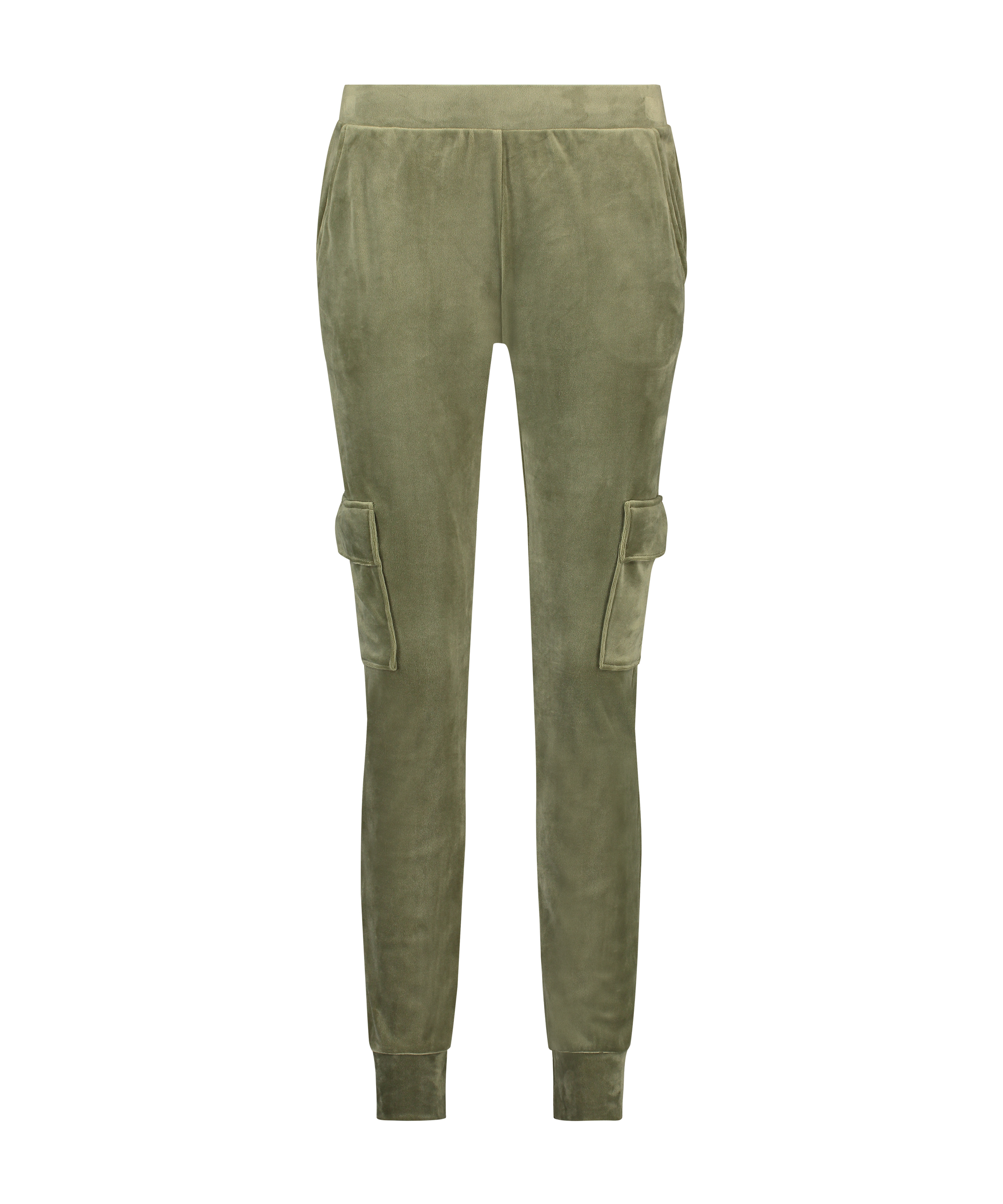 Pantal&oacute;n para correr de terciopelo Cargo, Verde, main