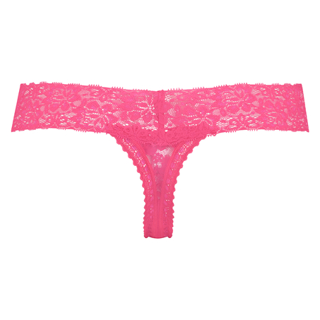 Tanga de corte ultra bajo en forma de V, Rosa