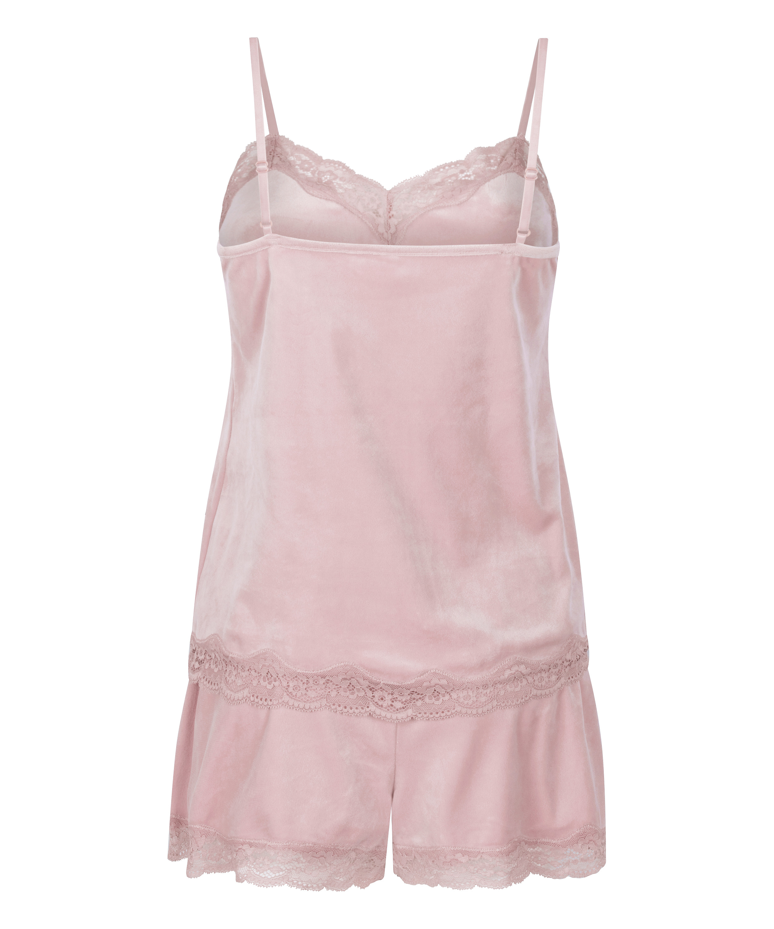 Camiseta top Velours Lace, Rosa, main