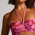 Top de bikini push-up Floral Copa A - E, Rosa