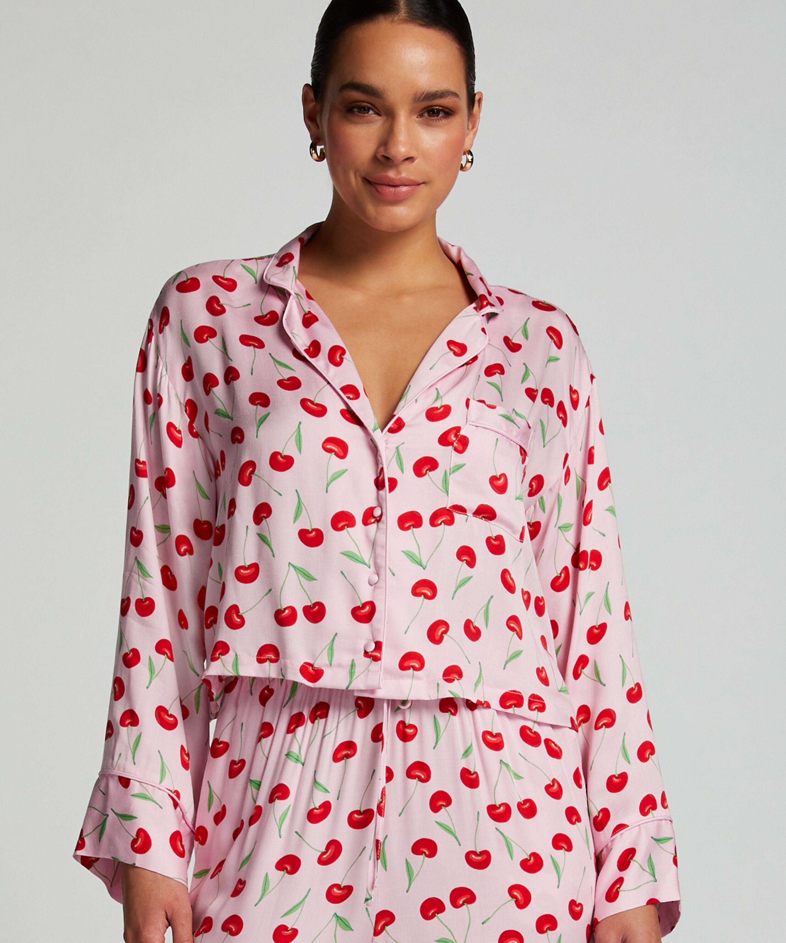 Top de pijama Twill, Rosa