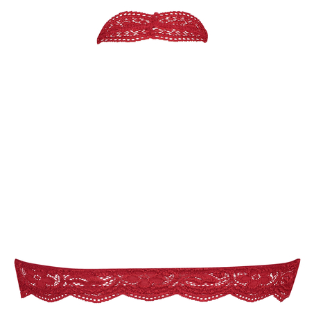 Sujetador bralette Halter Lace, Rojo