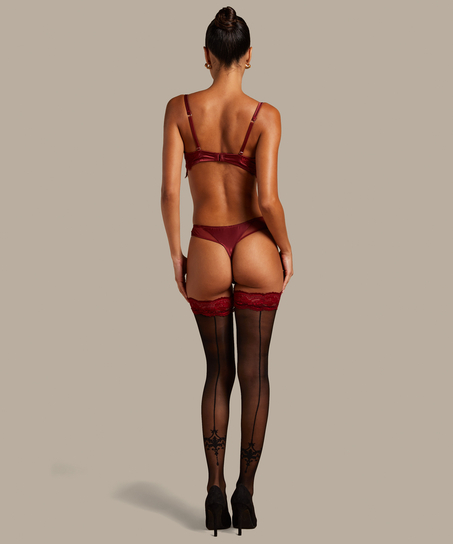 Medias autosostenibles 20 Denier Noir Zoe, Rojo