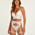 Sujetador preformado con aros, longline push-up Jolie, Blanco