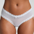 Brasile&ntilde;a en forma de V burn-out mesh, Blanco