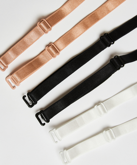 3 tirantes de sujetador básicos, Negro