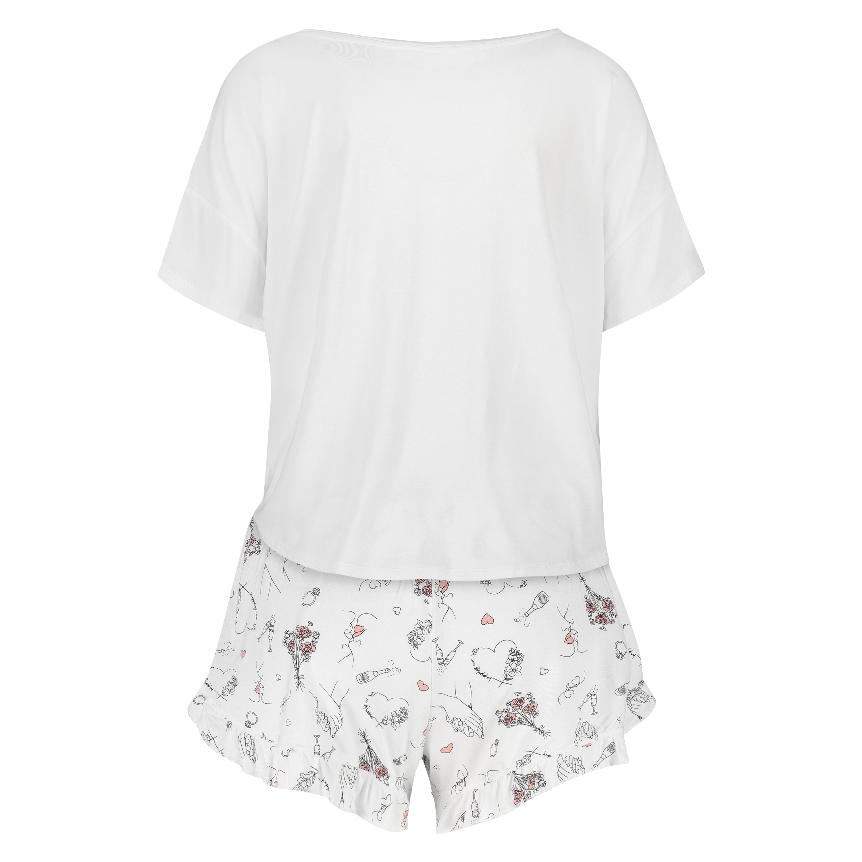 Conjunto de pijama corto Bridal, Blanco, main