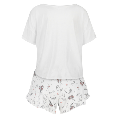 Conjunto de pijama corto Bridal, Blanco