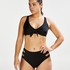 Braguita de bikini de corte alto Sunset Dream, Negro