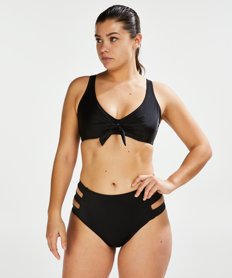 Braguita de bikini de corte alto Sunset Dream, Negro