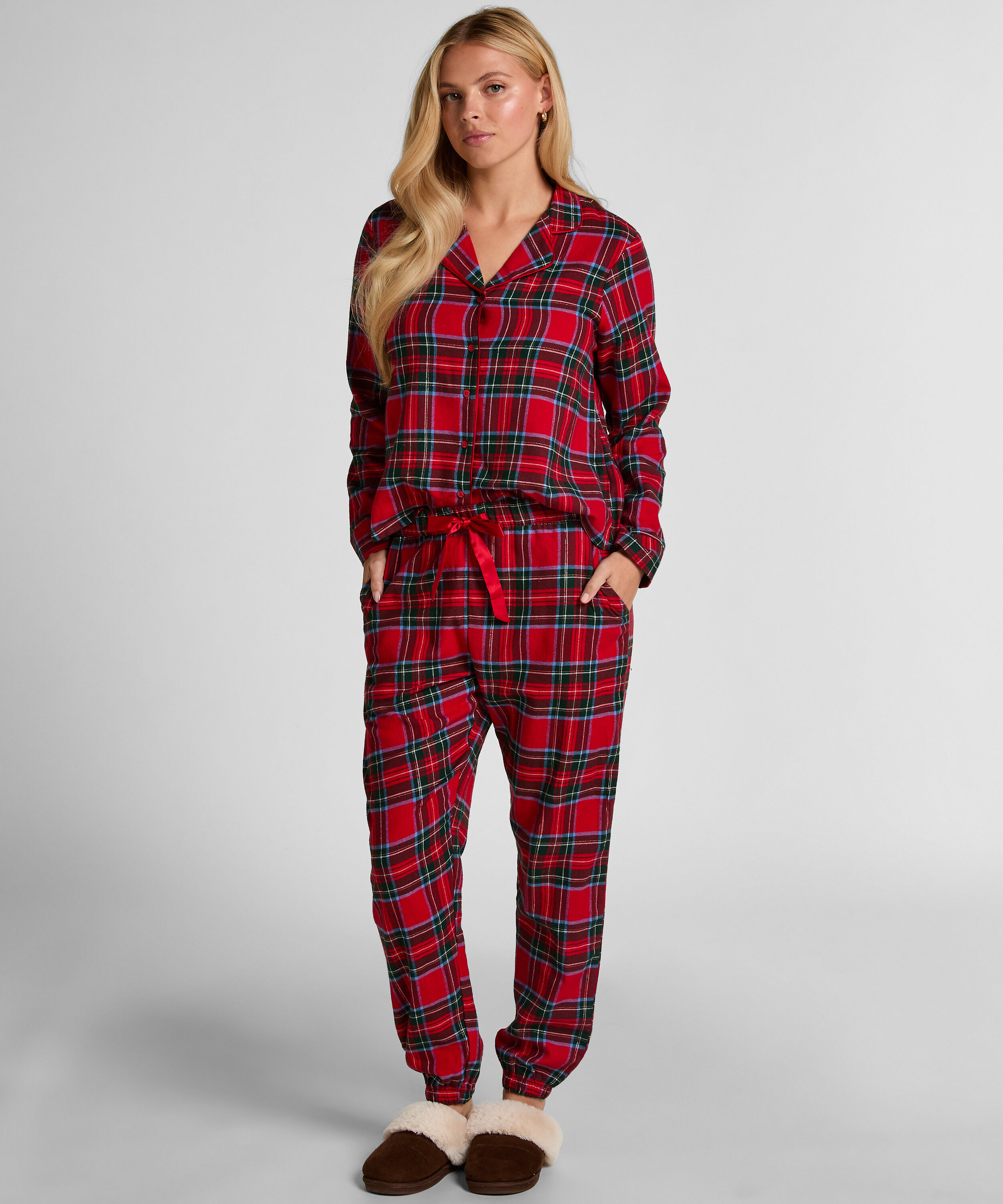 Pantalones de pijama de franela, Rojo