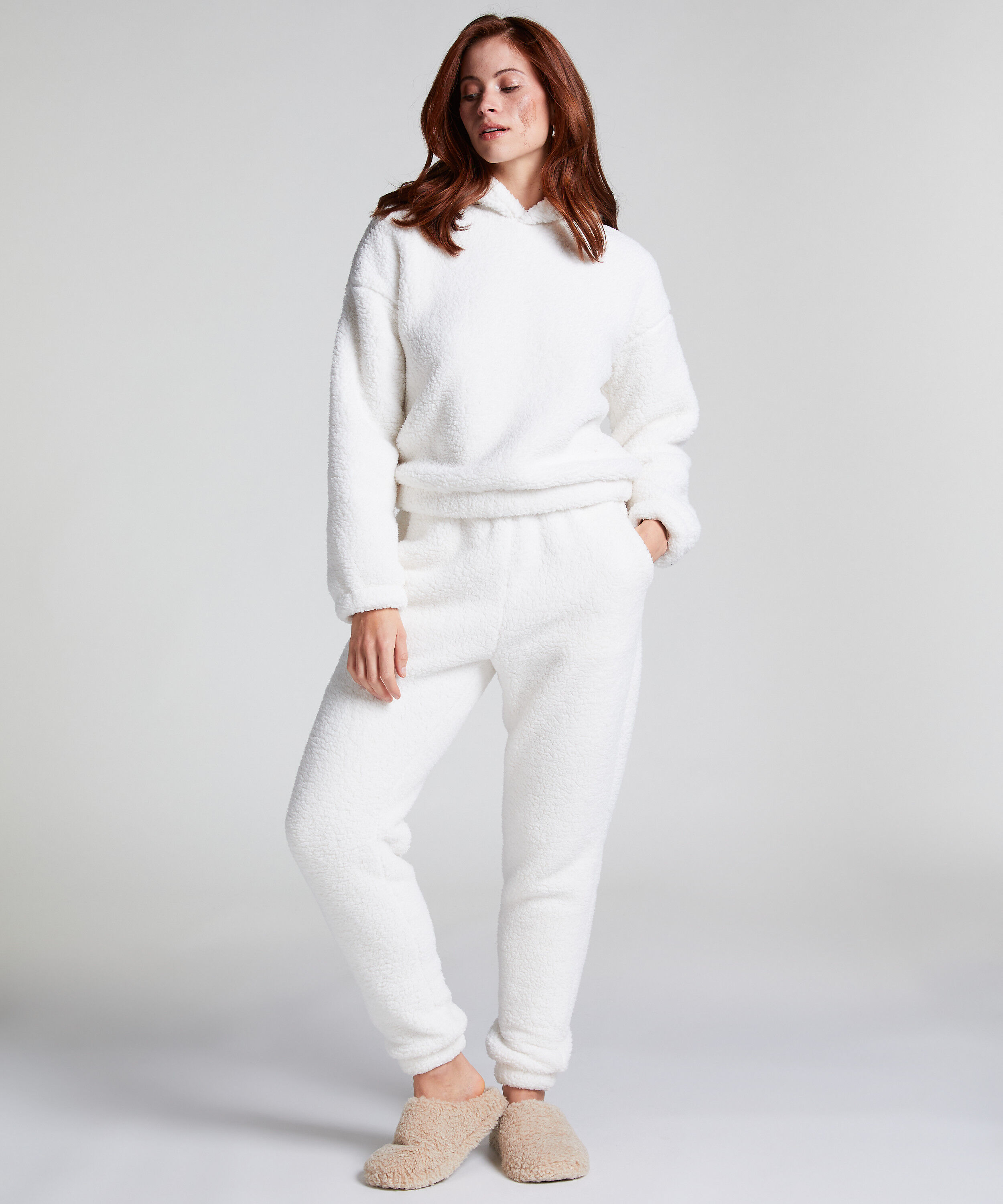 Pantalón deportivo Snuggle Me, Blanco